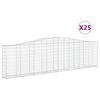 vidaXL Paniers &agrave; gabions arqu&eacute;s 25 pcs 400x30x100/120 cm Fer galvanis&eacute;