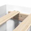 vidaXL Cadre de lit sans matelas blanc 75x190 cm bois d'ing&eacute;nierie