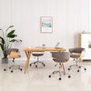 vidaXL Chaises pivotantes &agrave; manger lot de 4 taupe tissu
