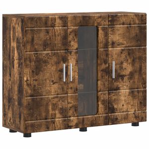 vidaXL Cabinet en Bois Ch&ecirc;ne fum&eacute; Bois d'ing&eacute;nierie