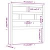 vidaXL T&ecirc;te de lit 81x4x100 cm Bois massif de pin