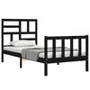 vidaXL Cadre de lit sans matelas noir 100x200 cm bois massif de pin