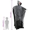 vidaXL Faucheuse Halloween Grim Noir 60 x 60 x 155 cm Polyester