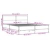 vidaXL Cadre de lit sans matelas ch&ecirc;ne fum&eacute; 120x200 cm