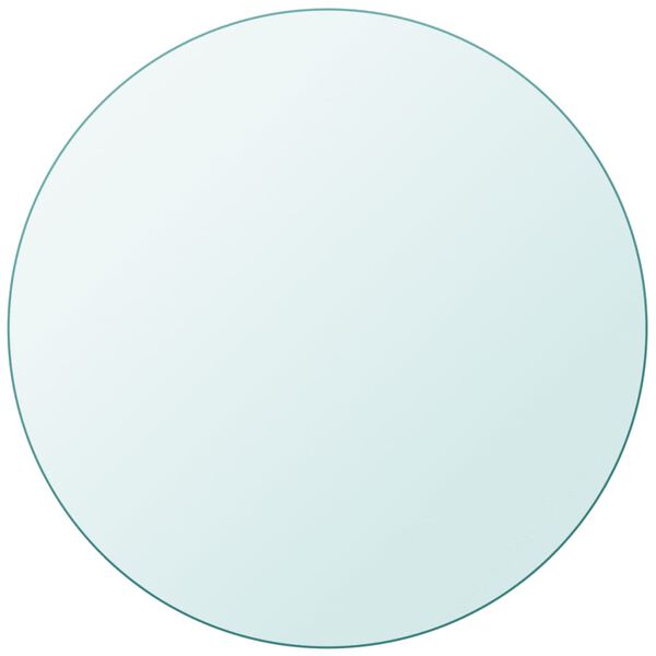vidaXL Dessus de table ronde en verre tremp&eacute; 800 mm