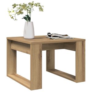 vidaXL Table d'appoint ch&ecirc;ne artisanal 50x50x35 cm bois d'ing&eacute;nierie