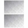 vidaXL Nez de marche 2 pc 60 x 40 cm Argent&eacute; Aluminium Rectangulaire