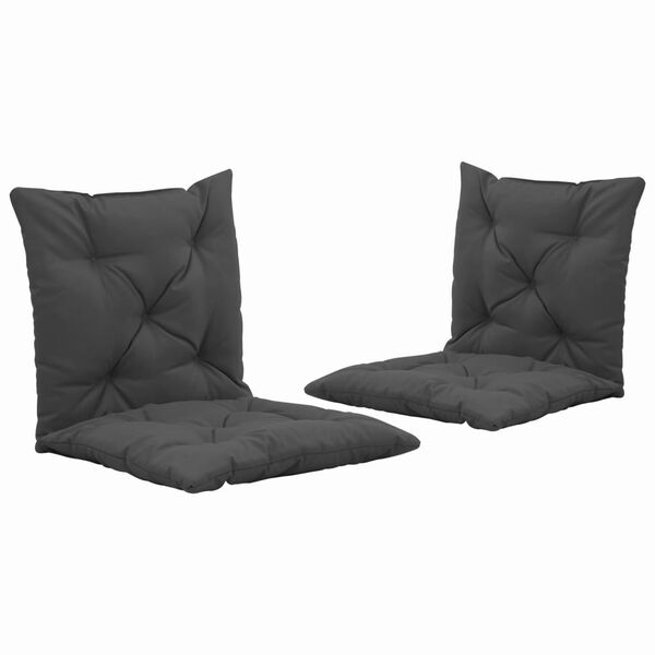 vidaXL Coussins de chaise pivotante lot de 2 Anthracite 50 cm Tissu