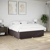 vidaXL Cadre de lit sans matelas marron fonc&eacute; 180x200 cm tissu