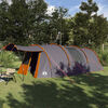 vidaXL Tente tunnel avec toit Gris et orange 740 x 370 x 220 cm