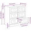vidaXL Buffet Ch&ecirc;ne noir 70 x 35,5 x 67,5 cm Bois d'ing&eacute;nierie