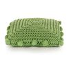 vidaXL Coussin de jet&eacute; Basketweave avec oreiller Vert 50 x 50 cm Coton