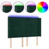vidaXL T&ecirc;te de lit &agrave; LED Vert fonc&eacute; 147x16x118/128 cm Velours