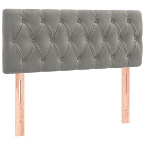 vidaXL T&ecirc;te de lit Gris clair 90x7x78/88 cm Velours
