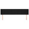 vidaXL T&ecirc;te de lit avec oreilles Noir 163x16x78/88 cm Tissu