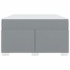 vidaXL Cadre de lit avec matelas Gris clair 120 x 190 cm tissu