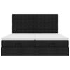 VidaXL Cadre de lit ottoman avec matelas noir 200x200cm tissu