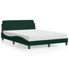 vidaXL Cadre de lit Dover vert fonc&eacute; 140x200 cm velours