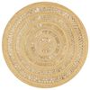 vidaXL Tapis fait &agrave; la main Jute tress&eacute;e 150 cm