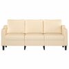 vidaXL Canap&eacute; &agrave; 3 places Cr&egrave;me 180 cm Tissu