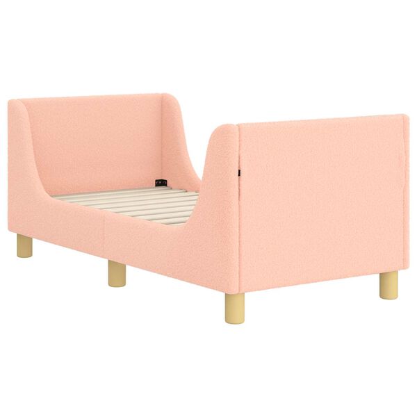 vidaXL Cadre de lit pour tout-petit avec t&ecirc;te de lit Rose 70 x 140 cm