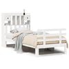 vidaXL Lit biblioth&egrave;que sans matelas blanc 75x190cm bois de pin massif