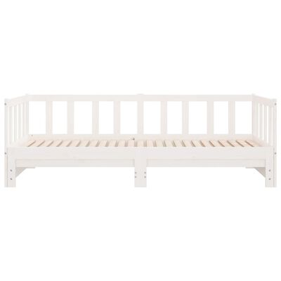 vidaXL Lit coulissant sans matelas blanc 2x(90x200) cm