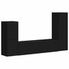 vidaXL Ensemble meuble TV 4 pcs Noir Bois d'ing&eacute;nierie