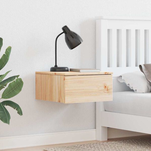 vidaXL Table de chevet Marron 37 x 35 x 18,5 cm Bois massif en pin