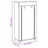 vidaXL Armoire &agrave; chaussures avec housse Gris 58x28x106 cm Tissu