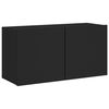 vidaXL Unit&eacute;s murales TV 6 pcs noir bois d'ing&eacute;nierie