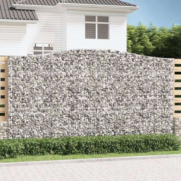 vidaXL Paniers &agrave; gabions arqu&eacute;s 5 pcs 400x50x220/240 cm Fer galvanis&eacute;