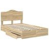 vidaXL Lit de Rangement Ch&ecirc;ne Sonoma 120 x 200 cm Bois d'ing&eacute;nierie