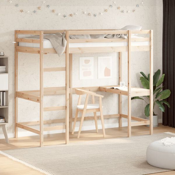 vidaXL Lit superpos&eacute; sans matelas 100x200 cm bois massif de pin