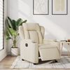 vidaXL Fauteuil inclinable électrique Crème Tissu