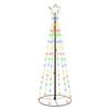 vidaXL Arbre de No&euml;l c&ocirc;ne 108 LED Color&eacute;es 70x180 cm