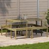 vidaXL Table de pique-nique 160x134x75 cm bois de pin impr&eacute;gn&eacute;