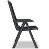 vidaXL Chaises inclinables de jardin lot de 2 Plastique Anthracite