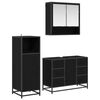 vidaXL Ensemble de mobilier de salle de bain 3 pcs Ch&ecirc;ne noir