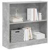 vidaXL Biblioth&egrave;que Gris b&eacute;ton 80x24x75 cm Bois d'ing&eacute;nierie