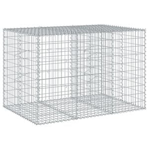 vidaXL Panier gabion avec couvercle 150x100x100 cm fer galvanis&eacute;