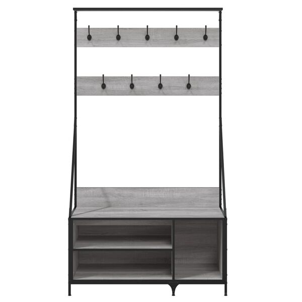 vidaXL Porte-v&ecirc;tements et rangement des chaussures sonoma gris