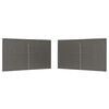 vidaXL Mur de tente de f&ecirc;te 2 pi&egrave;ces 400 x 195 cm Anthracite
