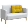 vidaXL Coussin de Dos Jaune 80 x 24 x 50 cm Velours