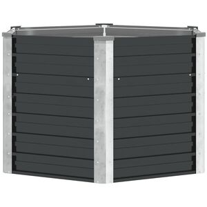vidaXL Lit sur&eacute;lev&eacute; de jardin Anthracite 129x129x77 cm Acier galvanis&eacute;