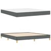 vidaXL Lit &agrave; ressorts avec matelas Gris fonc&eacute; 180 x 200 cm tissu