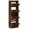 vidaXL Armoire &agrave; chaussures 4 tiroirs rabattables ch&ecirc;ne fum&eacute;