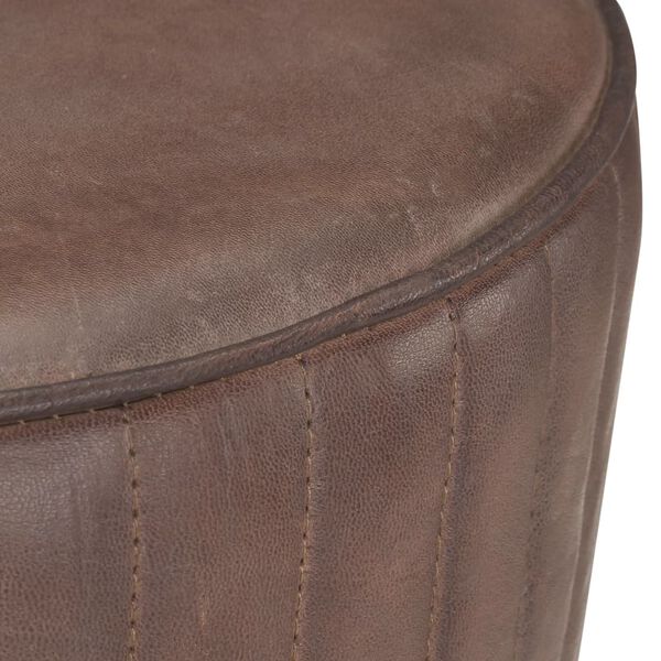 vidaXL Tabouret de bar Marron Cuir v&eacute;ritable