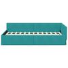 vidaXL Cadre de lit d'angle avec t&ecirc;te de lit Turquoise 90 cm x 200 cm