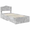 vidaXL Cadre de lit Gris b&eacute;ton 90 x 190 cm Bois d'ing&eacute;nierie